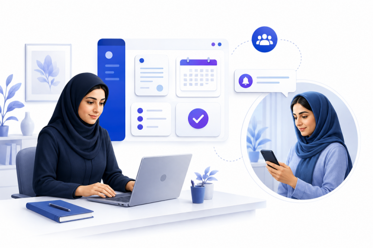 مدیریت منظم شهریه و ارسال یادآوری محترمانه به والدین — تصویرسازی اختصاصی ژیوامَد
